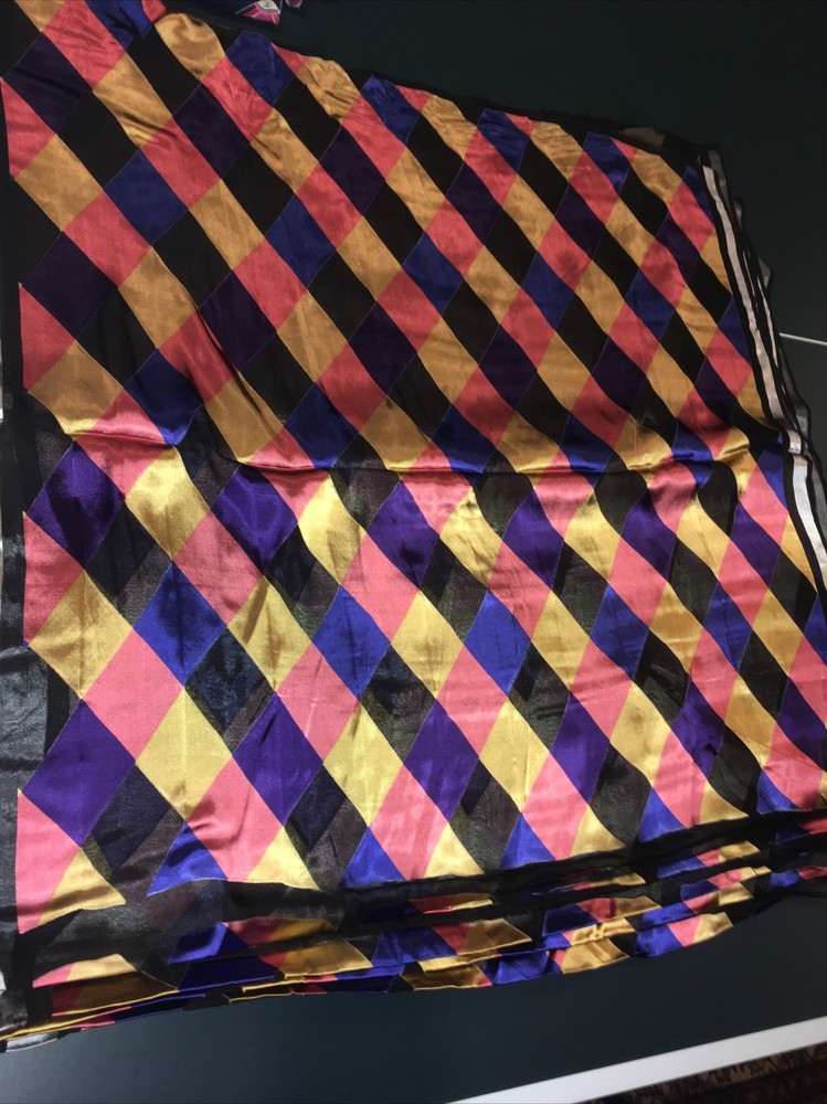 60% Silk 40%Cotton fine Fabric 32” square panel scarf clothings shirt