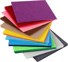 Felt Sheets for Crafts, 4×4 Inch Assorted Colors Craft Supplies, 4*4 Multicolor