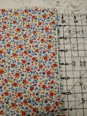 Vintge Cranston Tiny Butterflies Red Blue Yellow Floral Cotton Fabric BTFQ 18×22