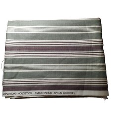 Waverly Exclusive Fabric Remnant Heirloom Ticking Olive Green Brown 2.5 yd x 18″