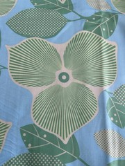 Amy Butler Fabric Midwest Modern Optic Blossom Pastel Green, Blue Lg Floral 2.33