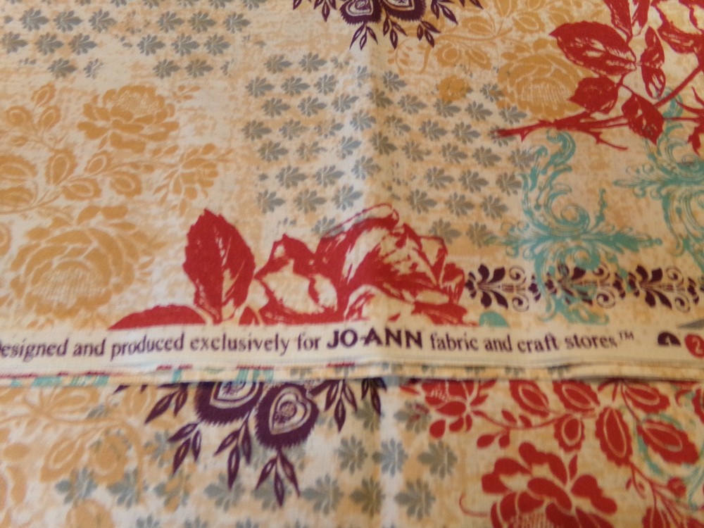 35″ X 44″ VINTAGE COLORFUL CHEATER QUILT FLORAL PLUS/JOANN/NEW COTTON#954