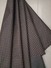 Jim Thompson Thai Silk Cloth Fabric 100%Crafting Gray Square & Dots (2.20 Yards)