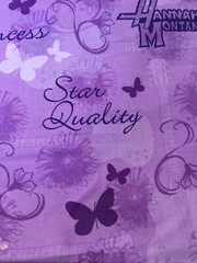 Hannah Montana Purple Butterflies and Guitars Fabric 1 Yard Cotton Quilting F4