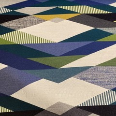 Remnant of Designtex Angle Blueprint Sunbrella Upholstery Fabric