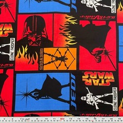 Vintage 2005 Star Wars Springs Industries Cotton Fabric by the HALF YARD 18 x 45