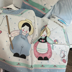11+ Yd Vtg Baby Crib Quilt DAISY KINGDOM NOAH ARK Cut Sew PANEL FABRIC + PATTERN