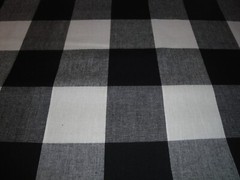 Dunroven House 3 Inch Farmhouse Check Black White Woven Cotton Homespun Fabric