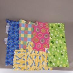 2+ lbs Cotton Flannel Fabric Scrap Destash Lot Squares Strips Cutouts Sewn Pcs