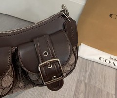 Ashton Bag In Signature Jacquard CBJ00 Silver/Oak/Maple