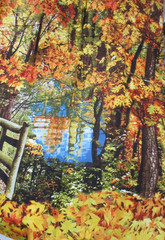 Timeless Treasures of SoHo Cotton Fabric – Nature – Fall – 40″ x 1.16 yard