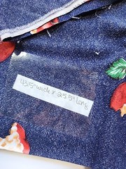 2x Lot Blue Red Apple Print Cotton Sewing Craft Quilting Fabric Interior