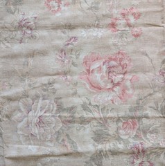 Portfolio Textiles fabric floral muted antique rose flowers Teflon 2+ yards