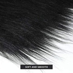 10″ X 20″ Inches Black Faux Fur Fabric Square Patches for Crafts Sewing Costu…