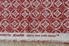 By 1/2 Yd, Red Print on Quilt Cotton, Jo-Ann, P3431