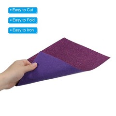 Soft Felt Sheets Glitter Self Adhesive Purple Fiber 11.8″ x 7.8″ 6pcs