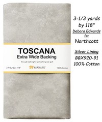 Toscana Extra Wide Quilt Back 118×120″ Cotton fabric Northcott BBX9020-444 Blue