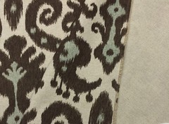LACEFIELD DESIGNS MARRAKESH COBBLESTONE BROWN BLUE BATIK IKAT FABRIC BY THE YARD
