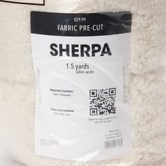 Sherpa Fabric Pre Cut Off White 1.5 Yards