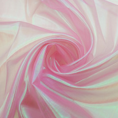 3 Yard Sheer Iridescent Organza Fabric for Costume, Curtain, Wedding (Pink) | Ma