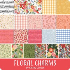 Floral Charms 40 Pc Precut 1″ Finished Hexagons 3/8 Seam Riley Blake