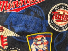 Two Yards of Minnesota Twins Fleece Fabric