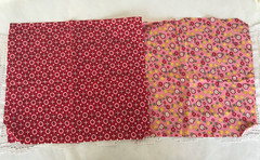 Vintage Quilt Fabric Calico Assorted Patterns Leaf/ Paisley Shape Printed Back