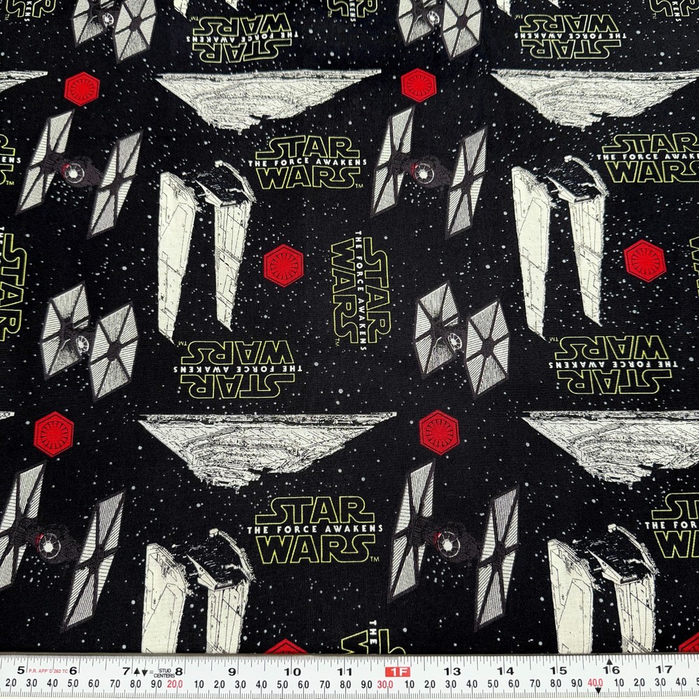 Star Wars Spaceships Camelot Fabrics Black Cotton Fabric by the HALF YARD