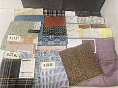 Fabric Samples Square Jab, Kufri, Carlucci Lot of 70 PC Multi Color Design