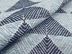 John Robshaw Performance Outdoor Geometric Triangle Fabric- Farzu Azure 5.65 yd