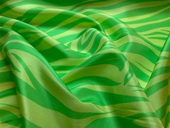 Lime Green Zebra Stripe China Silk HABOTAI Fabric 12mm weight 54″ width