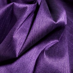 DARK PURPLE BLACK TWO TONE FAUX SILK POLY DUPIONI FABRIC 58″ BY THE YARD