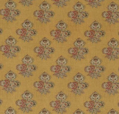 GP & J BAKER CURTAIN FABRIC DESIGN Poppy Paisley 3 METRES OCHRE LINEN BLEND