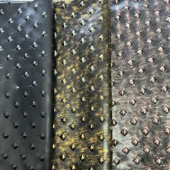 DIY Retro Metallic Diamond Patterned Leather Fabric Costume Armor Materials