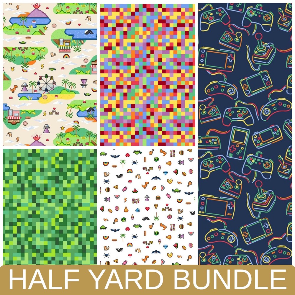 Game Over Half Yard Bundle by Hawthorne Supply Co
