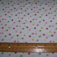 1 yard Riley Blake RED GREEN YELLOW Mini Flowers on WHITE 100% Cotton Fabric