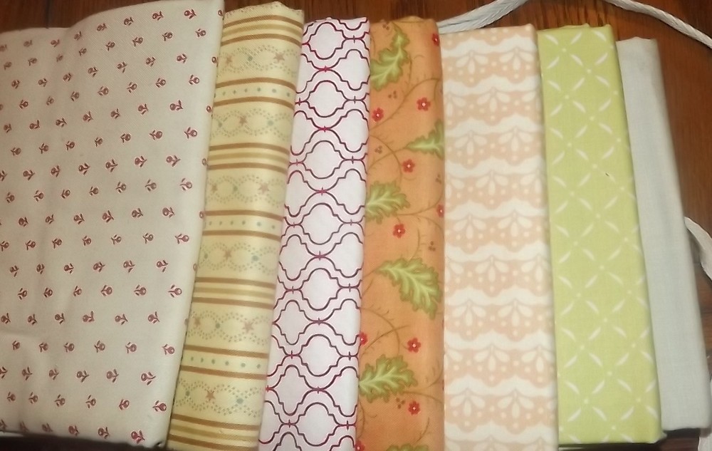 Quilt Fabric Moda 1/2 yard Bundle of 7 coordinating colors