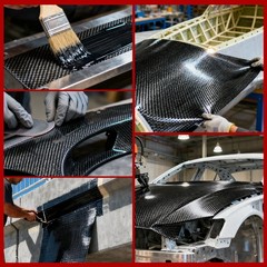 5/10 FT x 8” Real Carbon Fiber Fabric Cloth Roll 3k 200gsm Twill Weave Black