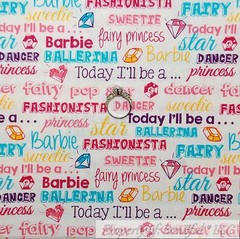 BonEful Fabric FQ Cotton Quilt Flannel Pink Mermaid Princess Sea Horse Star Fish