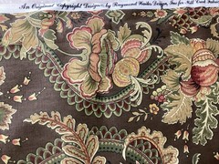 Raymond Waites For Mill Creek Fabrics Loreen Print Brown Ancient King 2 1/2 yd