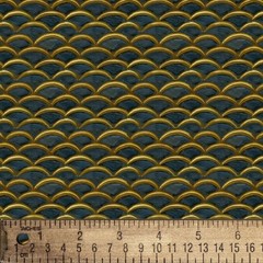 David Textiles Gilded Gold Scallop Fabric – 1 Yard Cut (36″x44″) 100% Cotton