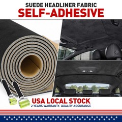 11.8″x59″ Suede Headliner Fabric 3mm Self-Adhesive Car Roof Sagging Repair