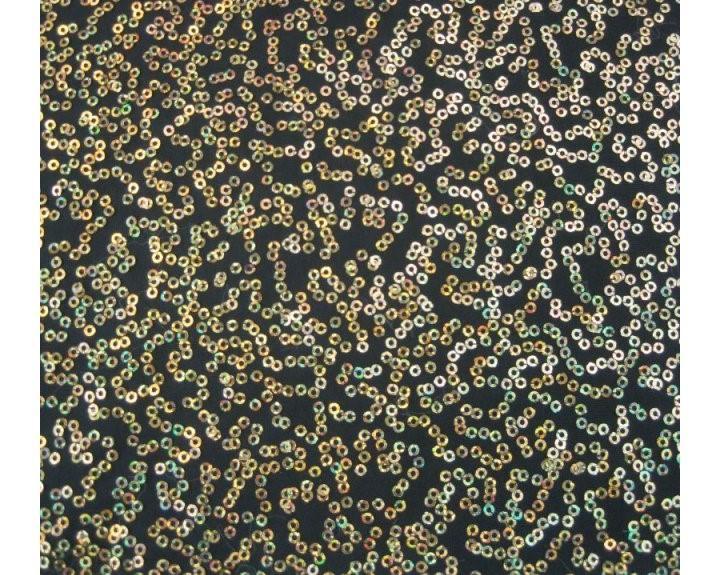 Luxury Sequin Dance Wear Stretch Fabric Material – BLACK GOLD