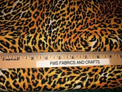 WILD ANIMAL Cheetah Leopard looking PRINT 100% COTTON FABRIC by the yard #10