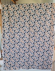 Cat Print Fabric 45″ x 108″ Cotton Blend Novelty Cats Gray Black Orange 3.75 Yds