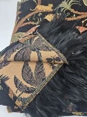 Vintage Jungle Print Velvet Tapestry Fabric Monkeys Leopard Remnants