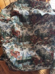 Rustic Deer Heavy Duty Upholstery Fabric 72×56