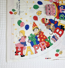 Vintage Magical Birthday Party Cape Cotton Kids Balloons Concord Fabric READ