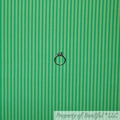 BonEful Fabric FQ Cotton Quilt Green Tone Tonal Small Unisex Clown Stripe Xmas S
