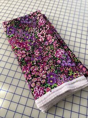 Vintage Purple floral Dressmaker Fabric 58″w x 108″ Drapes Synthetic Rich Garden